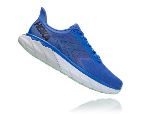 Hoka Arahi 5 Supportive - Adidasi Alergare Pe Drum Barbati Albastri / Negrii | RO-ABU1Rxy